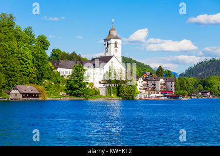 St. Wolfgang katholische Kirche oder Pfarrkirchen Wallfahrtskirche in St. Wolfgang im Salzkammergut, Österreich Stockfoto