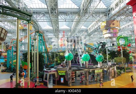 Nickelodeon Universe Vergnügungspark an der Mall of America in Minneapolis, Minnesota, USA. Stockfoto