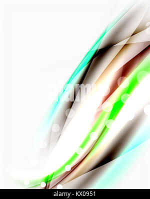 Zusammenfassung Hintergrund, bunt glänzende verschwommene Linien mit Lichteffekten Stockfoto