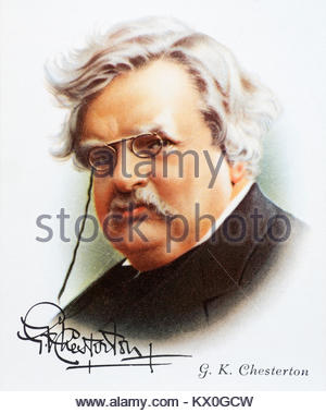 G.K. Chesterton war ein englischer Schriftsteller, Dichter und Journalist, 1874 - 1936 Stockfoto