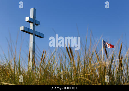 Das Lothringer Kreuz am Juno Beach, Frankreich Stockfoto