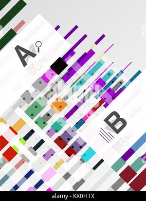 Bunte Streifen geometrisch abstrakten Hintergrund Stockfoto