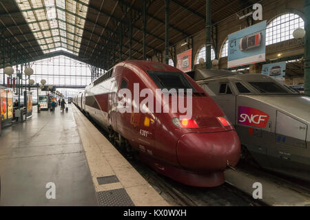 Frankreich, Paris (75), Gare du Nord oder Bahnhof des Nordens, Thalys Stockfoto