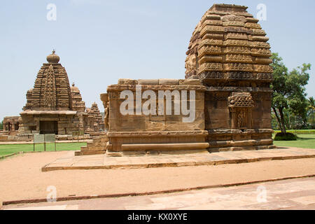 Galaganatha Jambulingeswara und Tempeln in Pattadakal, Distrikt Bagalkot, Karnataka, Indien, Asien Stockfoto