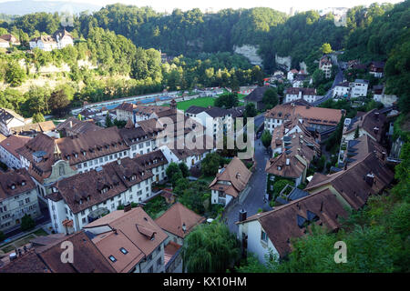 FRIBOUTG, SCHWEIZ - ca. August 2015 Altstadt Stockfoto