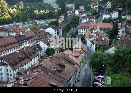 FRIBOUTG, SCHWEIZ - ca. August 2015 Altstadt Stockfoto