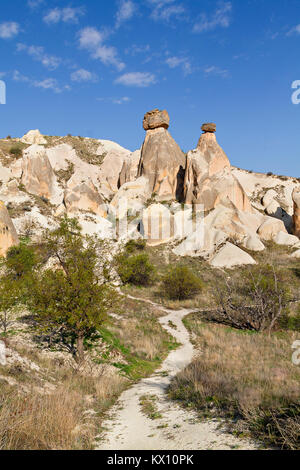 Feenkamine in Urgup, Kappadokien, Türkei. Stockfoto