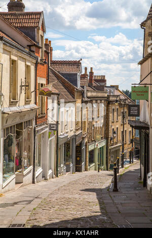 Unabhängige Geschäfte auf Catherine Hill, Frome, Somerset, England, Großbritannien Stockfoto