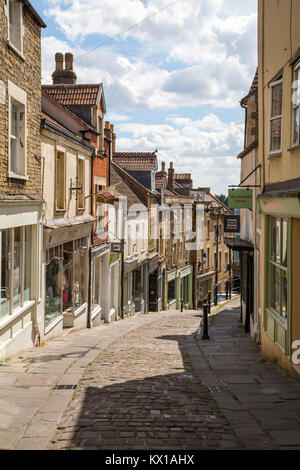 Unabhängige Geschäfte auf Catherine Hill, Frome, Somerset, England, Großbritannien Stockfoto