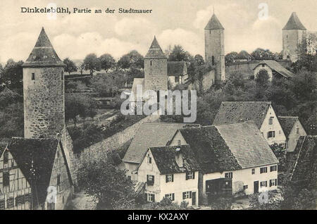 Dinkelsbühl Stadtmauer 1910-1920 Stockfoto