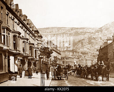 Mostyn Street, Llandudno, Wales, Viktorianischen Periode Stockfoto