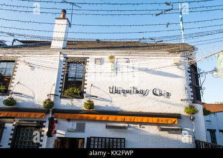 Die allgegenwärtigen Chip Restaurant, Ashton Lane, Glasgow, Schottland, Großbritannien Stockfoto