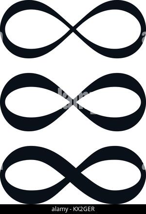 Einfache infinity Symbol auf weißem Hintergrund. Stock Vektor