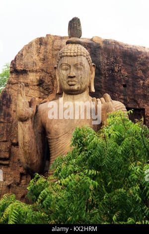 Leiter der Ständigen Aukana Buddha in Sri Lanka Stockfoto