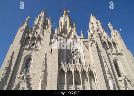 Temple Expiatori del Sagrat Cor auf den Tibidabo in Barcelona, Spanien Stockfoto