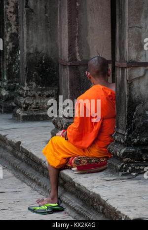 Junge buddhistischer Mönch Stockfoto