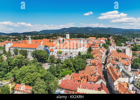 Die Radiceva Straße verläuft von der Ban Jelacic Platz in der unteren Stadt, der älteste Teil von Zagreb, der oberen Stadt, Zagreb, Kroatien, Europa Stockfoto