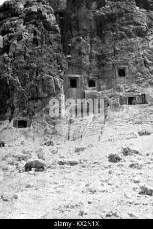 Historische Persien (Iran) im Jahr 1935 - Archäologie - Achaemensian Gräber von Akhur I Rustam Stockfoto