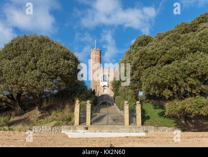 Luttrell's Tower, Calshot, Eaglehurst, Southampton, Hampshire, England, Großbritannien Stockfoto