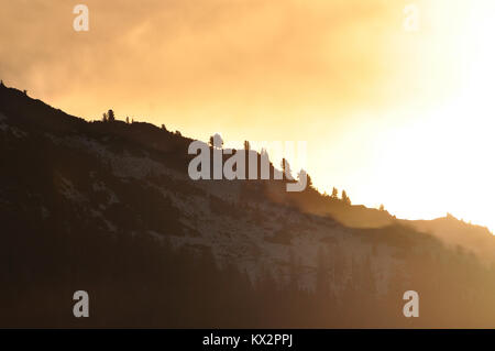 Winterlandschaft im Dorf Großarl, Österreichische Alpen. Stockfoto