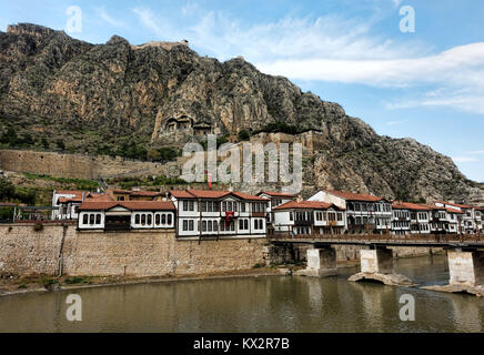 Gräber der Könige von Pontus im Norden der Türkei Amasya entfernt Stockfoto