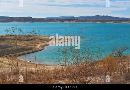 La Pedrera Reservoir in Orihuela. Es wurde 1983 fertiggestellt und liefert Wasser für landwirtschaftliche und kommunale verwenden. Spanien Stockfoto