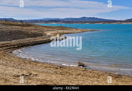 La Pedrera Reservoir in Orihuela. Es wurde 1983 fertiggestellt und liefert Wasser für landwirtschaftliche und kommunale verwenden. Spanien Stockfoto