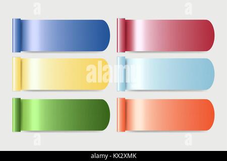 Moderne Infografik Vorlage als Farbe Stahlbänder in verschiedenen Formen. Infografik Design für die Präsentation verwendet werden, Geschäftsbericht, Web Design. Stock Vektor