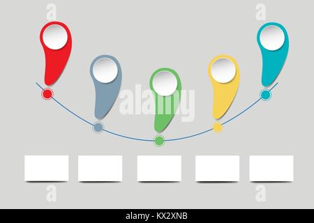 Infografik Farbe Vorlage mit einem freien Platz für Ihren Text. Stock Vektor