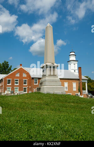 Konföderierten Kriegerdenkmal, Strasburg presbyterianische Kirche, 325 South Holliday Street, Strasburg, Virginia Stockfoto