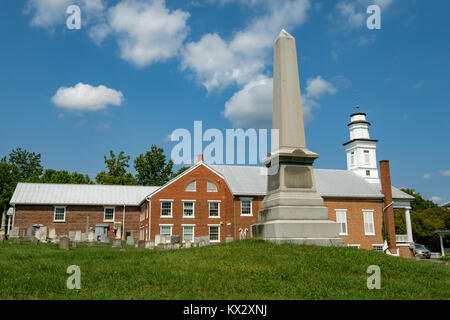 Konföderierten Kriegerdenkmal, Strasburg presbyterianische Kirche, 325 South Holliday Street, Strasburg, Virginia Stockfoto