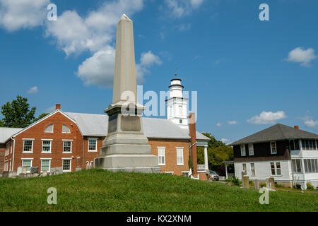 Konföderierten Kriegerdenkmal, Strasburg presbyterianische Kirche, 325 South Holliday Street, Strasburg, Virginia Stockfoto