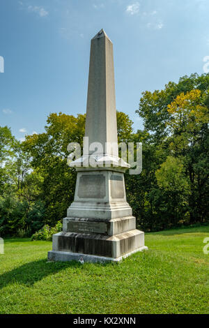 Konföderierten Kriegerdenkmal, Strasburg presbyterianische Kirche, 325 South Holliday Street, Strasburg, Virginia Stockfoto