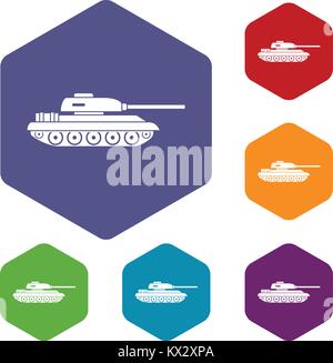 Tank Icons set Stock Vektor