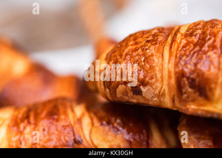 In der Nähe von croissant Brot Stockfoto
