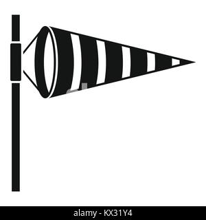 Meteorologie Windsack durch Wind Symbol aufgepumpt Stock Vektor