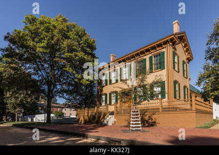 Pre-presidential Heimat von Abraham Lincoln und Mary Todd in Springfield, Illinois. Ca. 1844-1861 war das einzige Haus, das Lincoln jemals besessen. Stockfoto