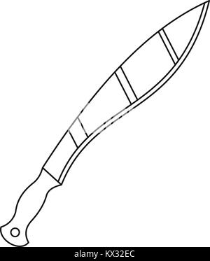 Krumme Messer Symbol, outline Style Stock Vektor