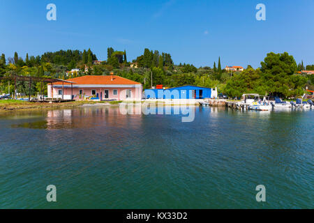 Wolfsbarsch farm Fonda, Secovlje Saline Naturpark, Slowenien, Europa Stockfoto