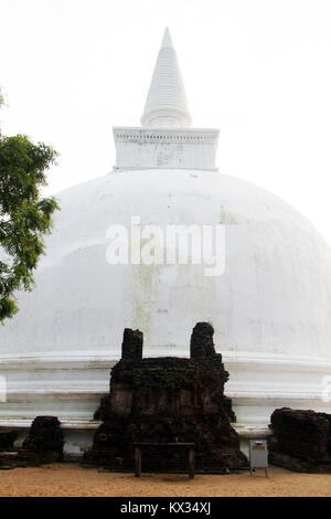 Weiße stupa Kiri Vihara in Giritale, Sri Lanka Stockfoto