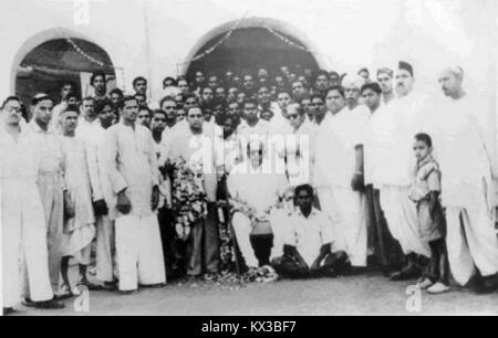 Dr. Babasaheb Ambedkar mit Dr. Ambedkar, Maisaheb Sohanlal Shastri und seine Anhänger in Delhi Stockfoto