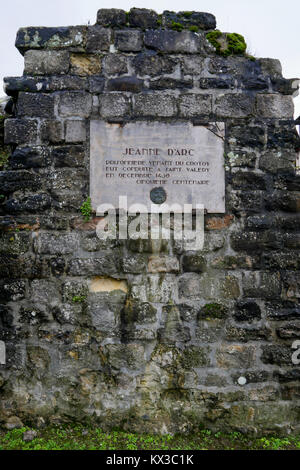 Hommage an Jeanne d'Arc, Saint-Valery-sur-Somme, Seine-Maritime, Normandie, Frankreich Stockfoto