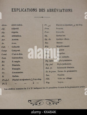 Wörterbuch Arabe-Fran çais par Alfred Nicolas (1938), 05. Stockfoto
