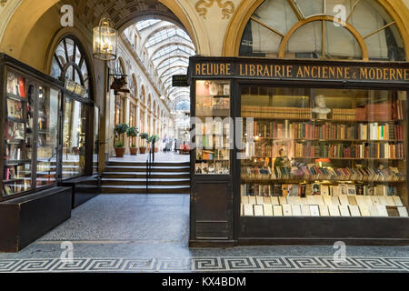 Frankreich, Paris (75), Galerie Vivienne, verwendet Book Store Stockfoto