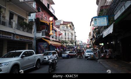 136 Street touristische Nachtleben Bar nach Stunden Spaß Fotos Phnom Penh Kambodscha Stockfoto