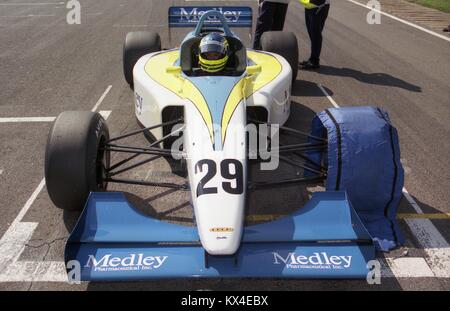 Cristiano da Matta, Pacific Racing, Lola T 96/50, Internationale Formel 3000 Runde 5, Silverstone Aug 17 1996. Stockfoto