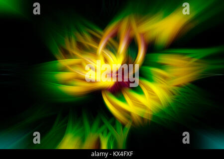 Abstrakte Farbe Hintergrund von Winken und twisted Licht Fasern Stockfoto