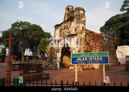 Die alte Festung Fort in Melaka, Malaysia Stockfoto