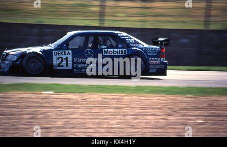 Ellen Lohr, Persson Motorsport, Mercedes-Benz C-Klasse, International Touring Car Championship für FIA-Klasse 1 Tourenwagen, Silverstone Aug 17 1996. Stockfoto