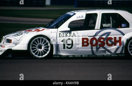 Jason Watt Bosch JAS Motorsport Alfa Romeo, Alfa Romeo 155 V6 TI, International Touring Car Championship für FIA-Klasse 1 Tourenwagen, Silverstone Aug 17 1996. Stockfoto